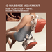 Dual core 4D massage mechanism demonstrating four-hand synchronized upper and lower body massage.