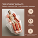 Full-body airbag massage system with multi-zone compression and adjustable intensity.