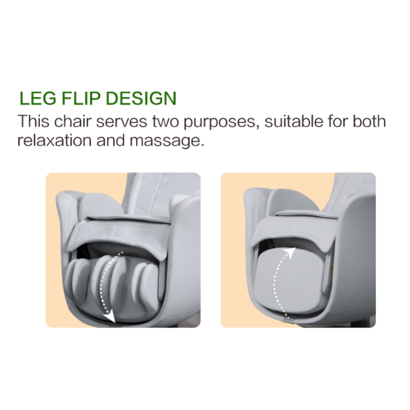 Chanenn C11 Pro Partner massage chair leg rest flipping design for dual use as chair and massage recliner.