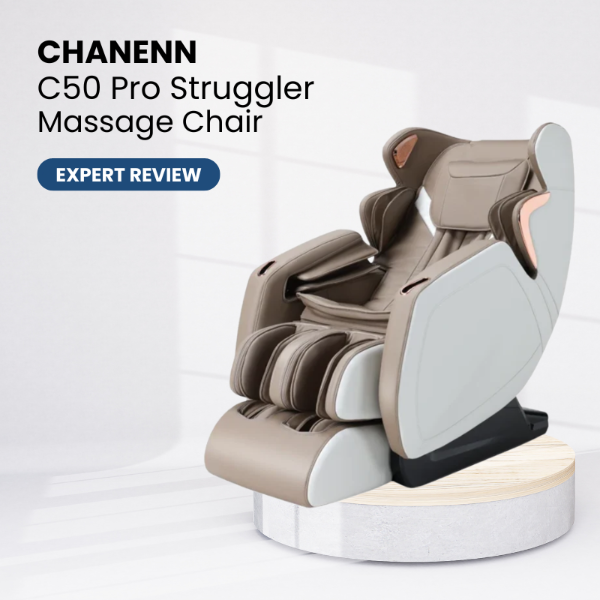 Massage chair with 'CHANENN C50 Pro Struggler' text on a white background