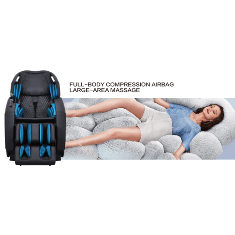 Full body air compression massage system with airbags covering shoulders, arms, legs, and feet.