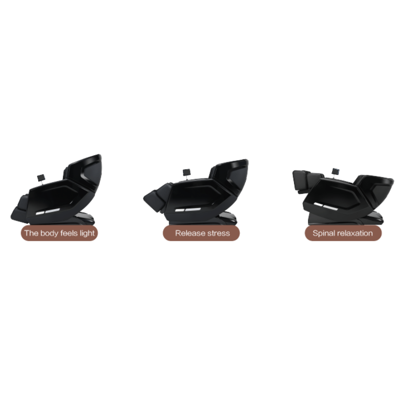 Chanenn C80 Pro Leader massage chair in 3 levels of the zero gravity recline position reducing spinal pressure and promoting full-body relaxation