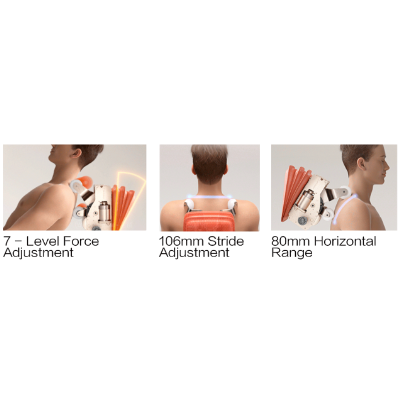 Dual-core massage system providing expanded full-body coverage compared to single mechanism chairs.