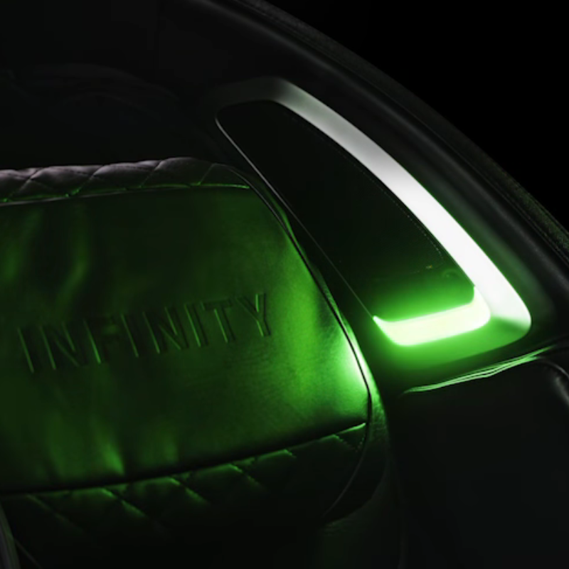 The Infinity Dynasty comes with Chromotherapy Programs to add ambient colored lighting to match your mood.