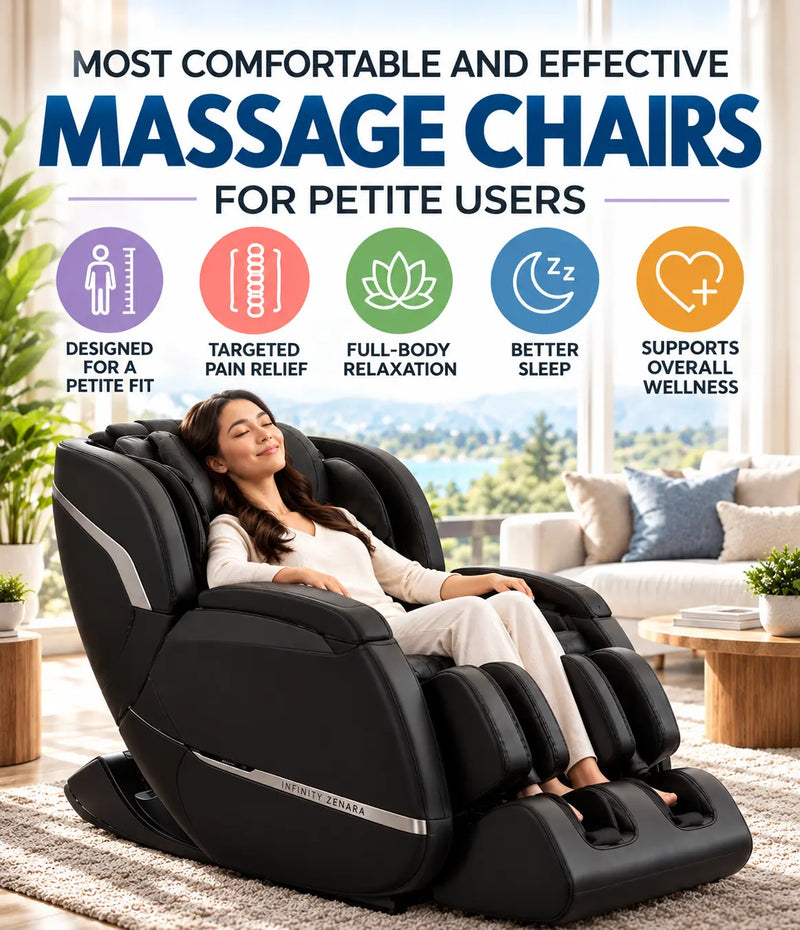 Learn about the most comfortable and effective massage chairs for petite users.