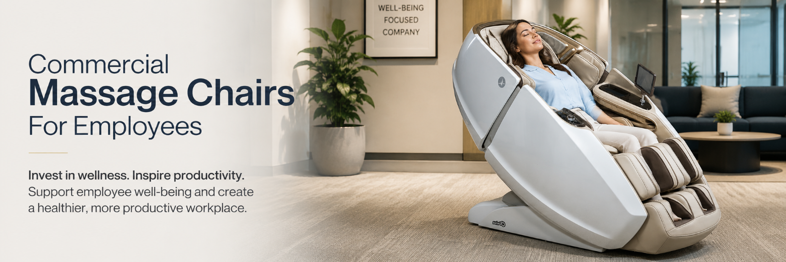Commercial massage chairs helping employees reduce stress at work