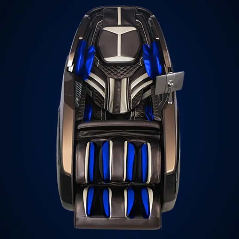 Close-up of the Comprehensive Air Compression Therapy in the Infinity Circadian 4D DualFlex Massage Chair, featuring strategically placed airbags that inflate and deflate to provide a compression sensation on the muscles, enhancing relaxation and muscle recovery.