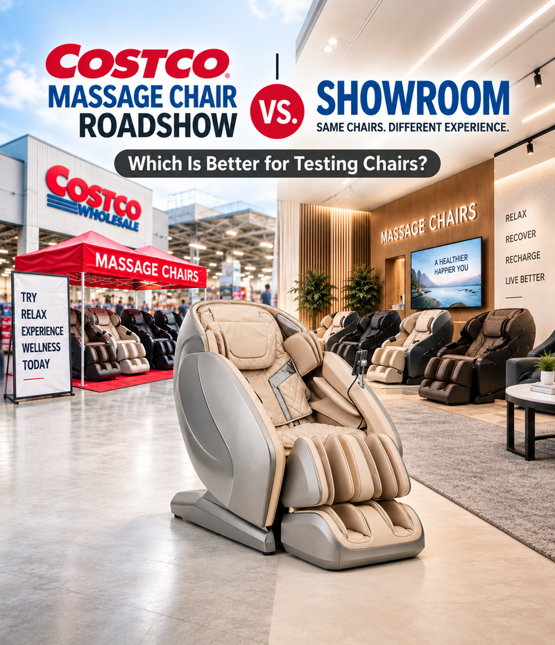 Learn what to expect at a Costco Massage Chair Roadshow and how the testing experience compares with visiting a dedicated massage chair showroom.
