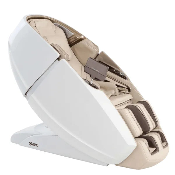 Daiwa Supreme Hybrid X cream massage chair front angled perspective