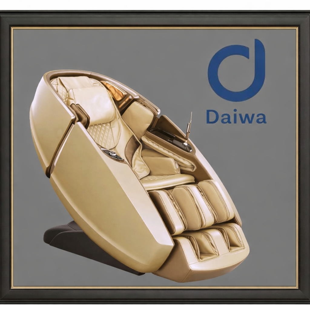 Daiwa massage chair in beige with modern design and full-body massage features