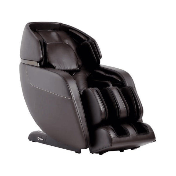 The Daiwa Legacy 4 massage chair uses 3D rollers for deep tissue massage therapy and is available in sleek chocolate brown. 