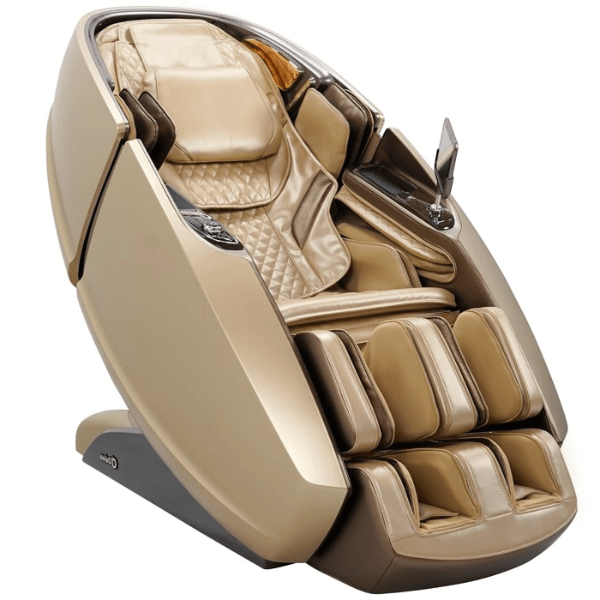 Gold Daiwa Supreme Hybrid Massage Chair featuring a sleek, modern design with a plush, ergonomic seat and backrest. 