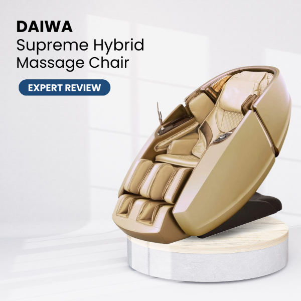 This review highlights the Daiwa Supreme Hybrid, a luxury Massage Chair that uses innovative dual track technology and six rollers for comprehensive massage that offers deep spinal decompression and 4D human-like massage. 