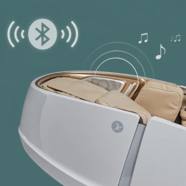 Enjoy your massage in the Supreme Hybrid X with built-in wireless Bluetooth speakers. Easily connect your device and personalize your experience with your favorite music.