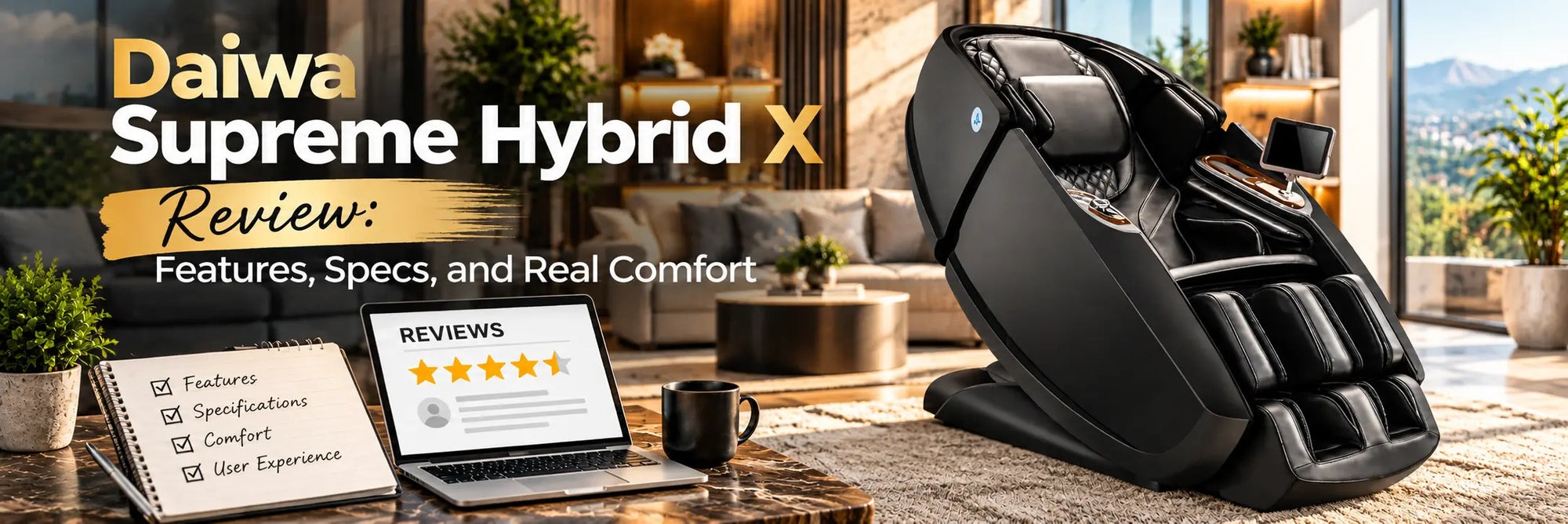 Explore Daiwa Supreme Hybrid X features, advanced massage technology, stretching capabilities, and what makes this luxury chair stand out.