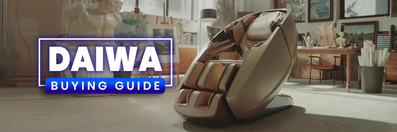 Banner image showcasing the Daiwa Supreme Hybrid massage chair in an elegant modern setting, emphasizing its innovative design and advanced massage technology.