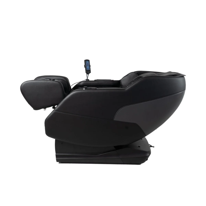 Daiwa iLift massage chair in zero gravity recline position with legs elevated for full-body relaxation.