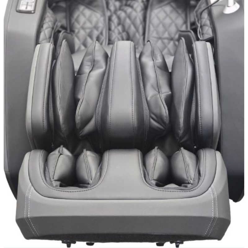 Close-up of the Osaki Kairos Duo’s deep calf kneading massage, with rotating nodes applying targeted relief to the calves.