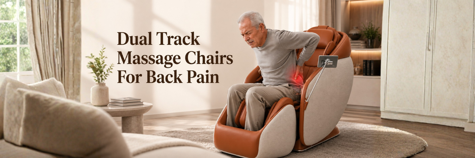Are dual-track massage chairs better for back pain? Learn how dual-track technology combines superior spinal stretching, extended massage coverage, and targeted relief for enhanced back wellness.