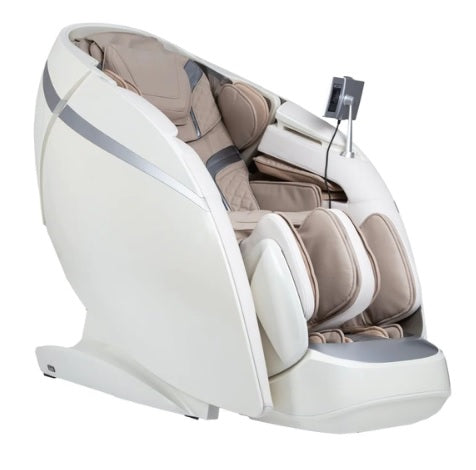 Osaki OS-Pro 4D DuoMax Massage Chair in taupe, featuring a contemporary design with premium upholstery, ergonomic seating, and advanced controls for a luxurious and personalized massage experience.