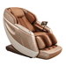 DuoWellness Soteria LE massage chair in brown showcasing full body massage system.