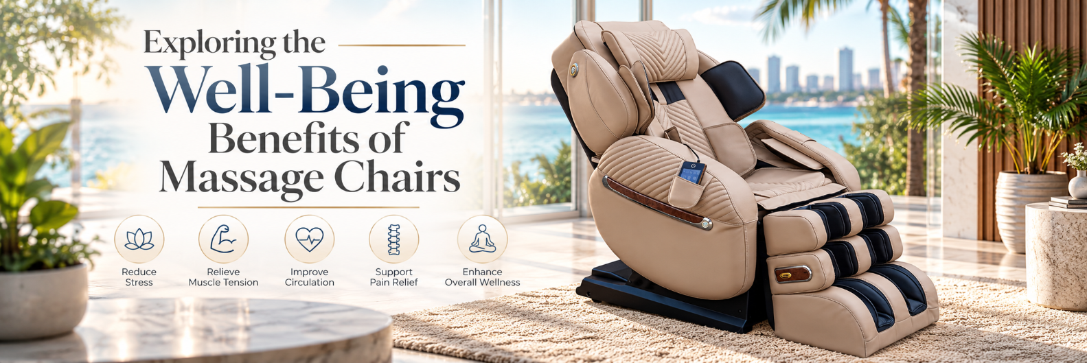 Luraco iRobotics i9 Max massage chair highlighting relaxation, muscle relief, circulation, and overall well-being benefits.