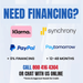 The Modern Back offers a variety of financing options including Klarna, Synchrony, PayTomorrow, and PayPal.