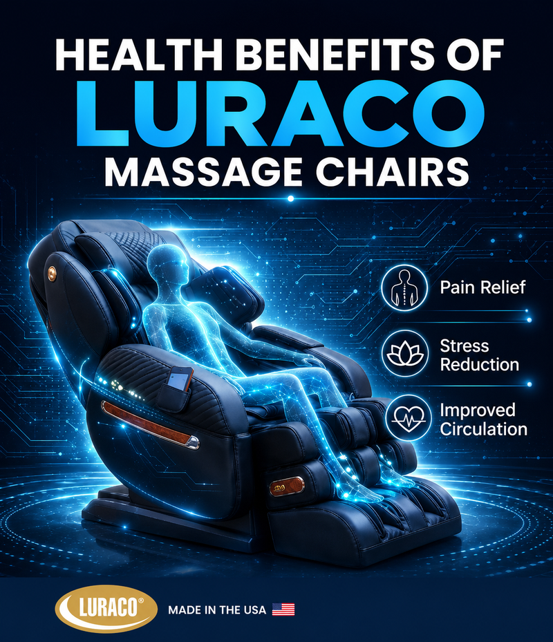 Discover the countless Health Benefits of Luraco Massage Chairs.