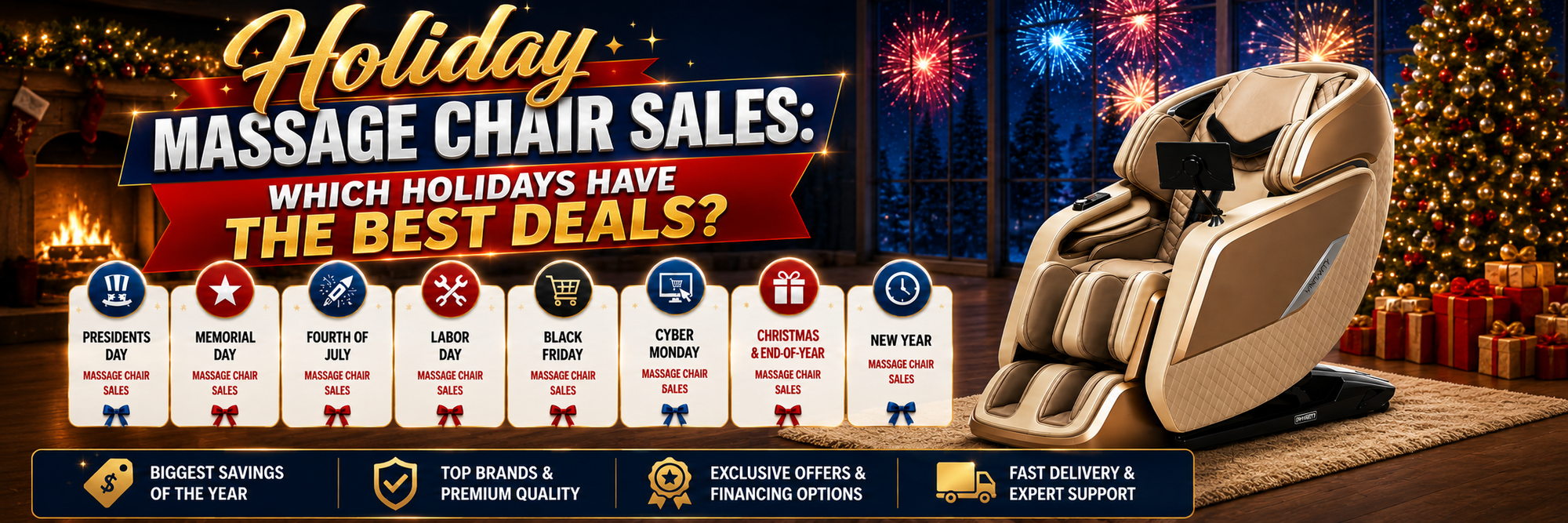 Discover which holiday massage chair sales offer the biggest discounts and learn the best times of year to shop for maximum savings.