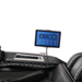 Close-up of the black Infinity Circadian 4D DualFlex Massage Chair’s 8-inch touchscreen tablet remote, featuring intuitive controls for personalized massage settings and wellness monitoring.