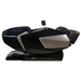 Side view of the black Infinity Circadian 4D DualFlex Massage Chair in deep zero gravity recline, showcasing its sleek design, advanced 4D massage technology, and space-saving Zero Wall Fit™ feature.