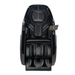 Front view of the black Infinity Circadian 4D DualFlex Massage Chair, featuring a sleek design, advanced 4D massage technology, and an intuitive touchscreen tablet remote.