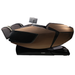 Side view of the brown Infinity Circadian 4D DualFlex Massage Chair in deep zero gravity recline, highlighting its sleek design, advanced 4D massage technology, and space-saving Zero Wall Fit™ feature.