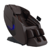 Brown Infinity Solstice Deluxe Massage Chair featuring full-body L-track massage, dual foot rollers, and touchscreen tablet control.