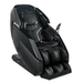 Black Infinity Ultra Imperial Syner-D massage chair shown from a slightly angled front view with modern full-body therapeutic design and touchscreen controller.