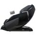 Side profile view of the black Infinity Ultra Imperial Syner-D massage chair showcasing its sleek space-saving design and modern luxury styling.