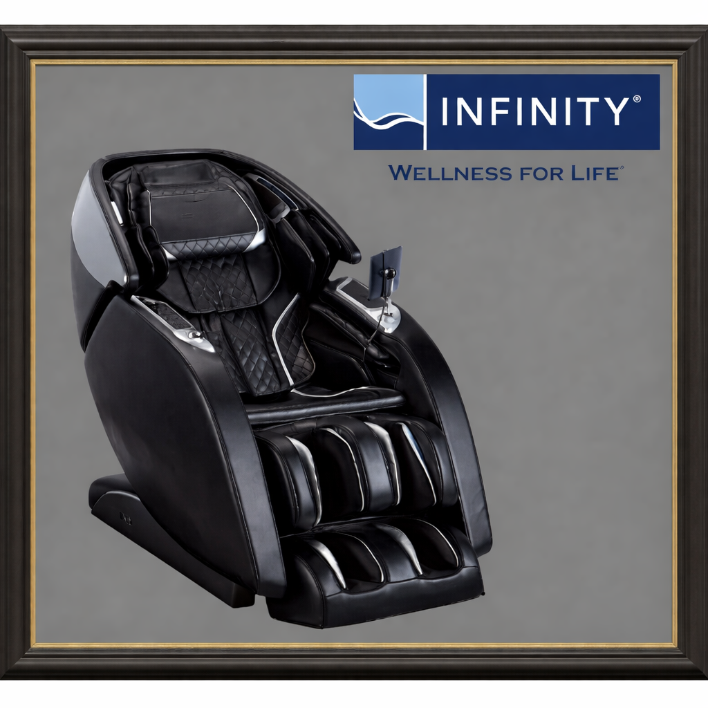 Infinity massage chair with advanced 4D technology and full-body zero gravity design