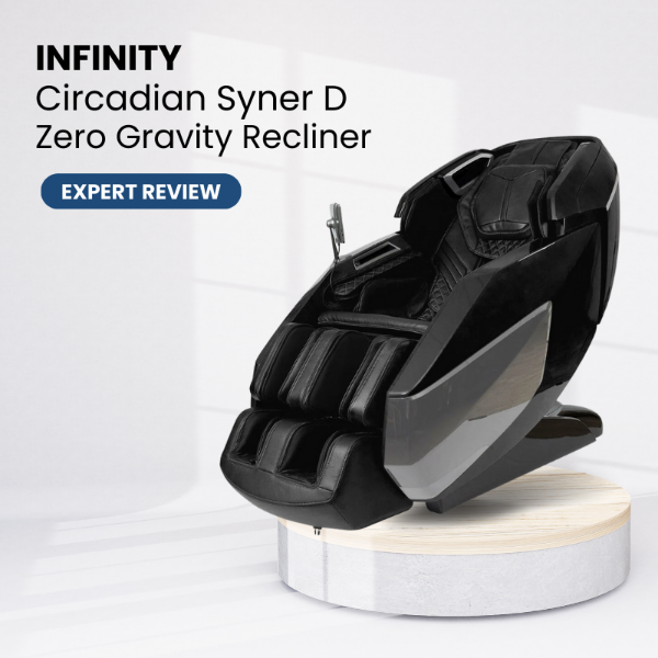 Discover our expert review of the Infinity Circadian, a massage chair that features advanced 4D technology with dual track rollers, inversion therapy, heat therapy, and a variety of customizable massage programs. 