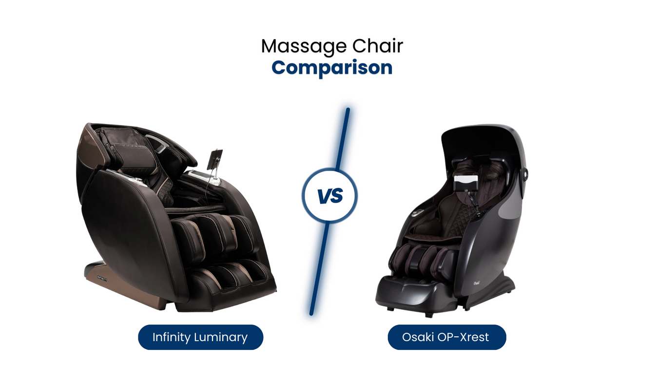 In this comprehensive Massage Chair Comparison, we'll compare the similarities and differences of the Infinity Luminary and the Osaki Xrest.