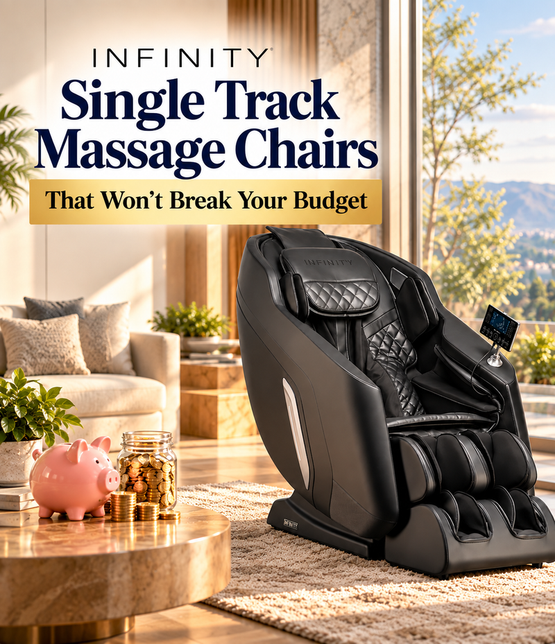 Discover affordable Infinity single track massage chairs and compare models that offer impressive massage features, comfort, and technology without a premium price.