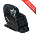 “nfinity Sovana 4D DualPro massage chair upright front view in black finish.