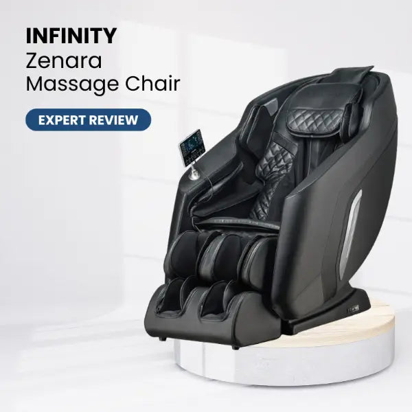Infinity Zenara massage chair in a modern setting representing a product review.