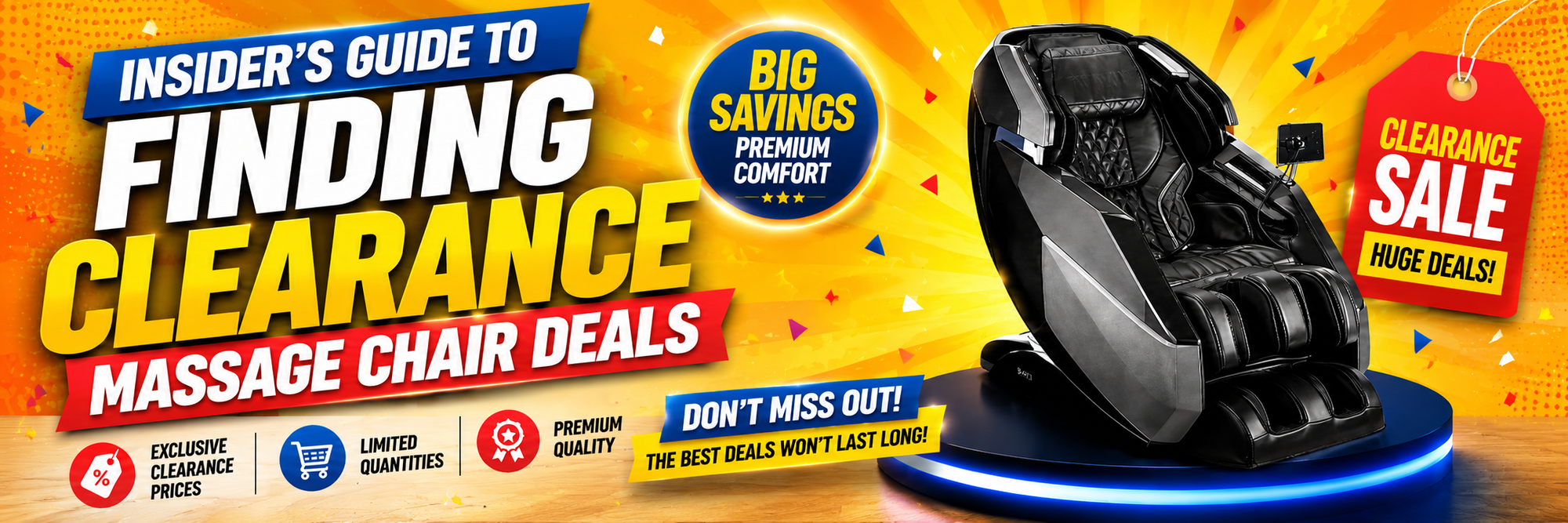 Learn how to find quality Massage Chairs on Clearance, why they're discounted, what to inspect, and how to spot a real deal versus a risky one.