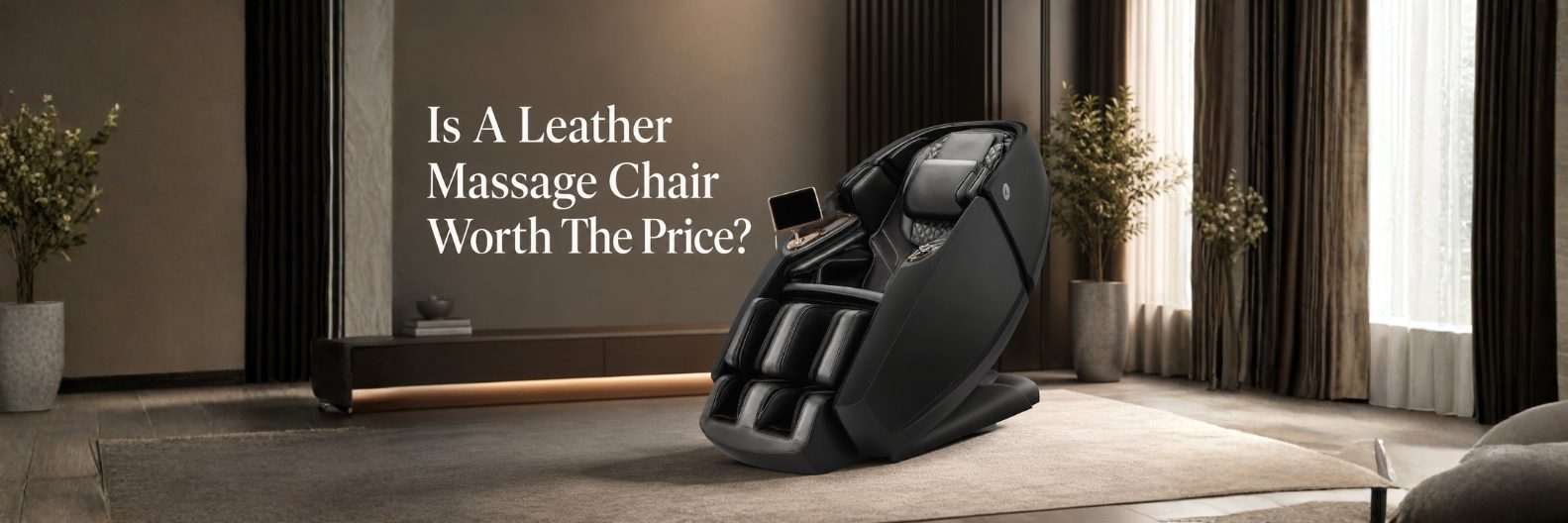 Learn the pros and cons of leather vs. synthetic massage chair upholstery. Find out why most modern massage chairs use durable PU leather instead of genuine leather.