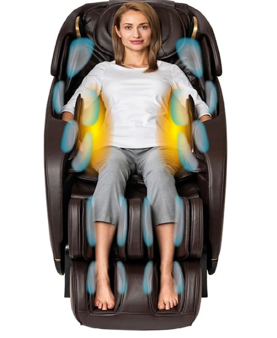 The Inner Balance Jin 2.0 massage chair utilizes 42 strategically placed air cells to deliver healing full body air compression massage. 