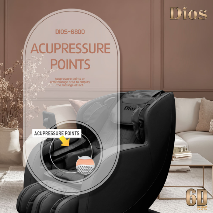 Kahuna Dios 6800 hand and arm massage with acupressure points and air compression for targeted upper body relief.