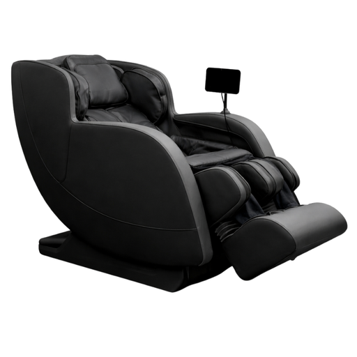 Kahuna Dios 6800 massage chair in black with 6D dual-core rollers, SL-track design, and zero gravity recline