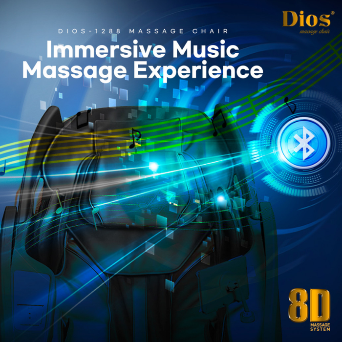 Kahuna Dios 1288 immersive music experience with built-in speakers for enhanced relaxation during massage.
