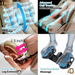 Collage of the Kahuna Dios Flexa massage chair with various calf and foot features highlighted.