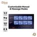 Kahuna Dios Flexa massage chair customizable manual massage programs for personalized techniques and intensity control.